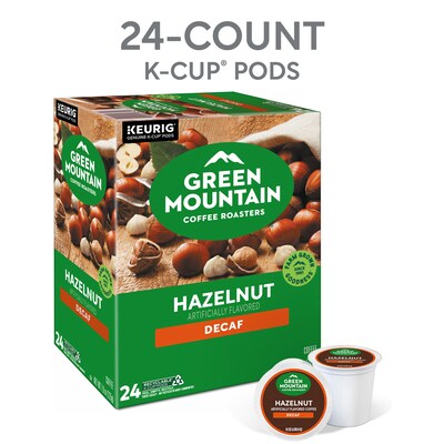 Green Mountain Hazelnut Decaf Coffee Keurig® K-Cup® Pods, Light Roast, 24/Box (5000330143)