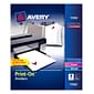 Avery Print-On Blank Paper Dividers, 8-Tab, White, 5 Sets/Pack (11552)