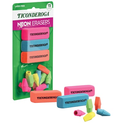 Dixon Ticonderoga Assorted Eraser, Assorted Colors, Bulk (X38931)
