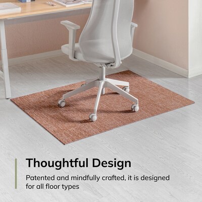 Anji Mountain Rug'd Carpet & Hard Floor Chair Mat, 36" x 48", Burlington Terracotta (AMB9043)