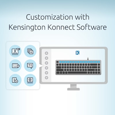 Kensington KB415 EQ Wired Compact Keyboard, Gray (K75411NA)