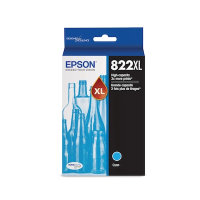 Epson T822XL Cyan High Yield Ink Cartridge (T822XL220-S)