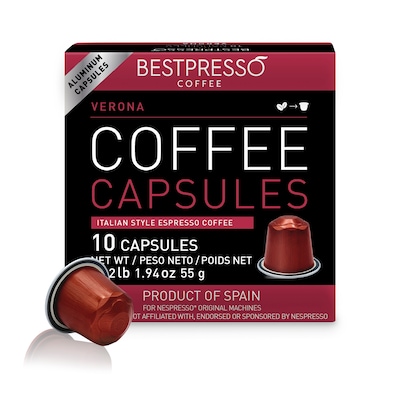 Bestpresso Verona Blend Coffee Capsules, Dark Roast, 10/Box (BST10406)