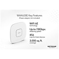 Netgear AXE7800 7800Mbps Tri Band PoE Wi-Fi 6E Access Point, White (WAX630E-100NAS)