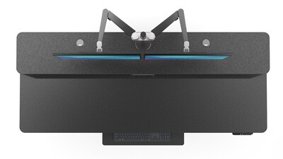 VersaDesk PowerLift Split-Level 72"W Electric Rectangular Adjustable Standing Desk, Black (PL2SD7230-BB)