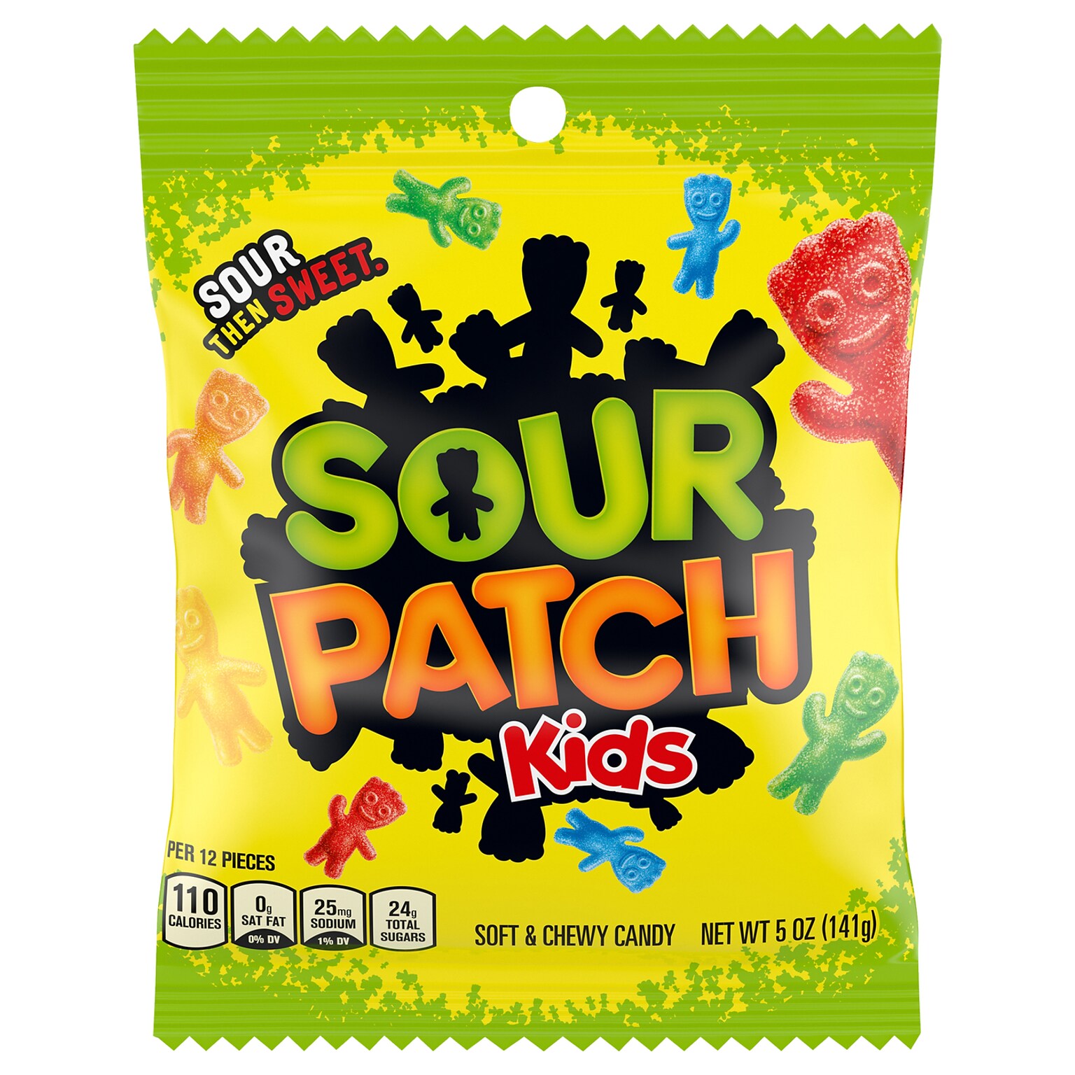 Sour Patch Kids Assorted Gummy Candy Candy, 5 oz., 12/Carton (JAR1506225)