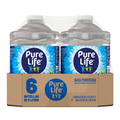 Pure Life Purified Water, 101.4 oz., 6 Bottles/Pack (12386172)