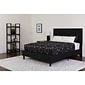 Flash Furniture Roxbury Tufted Upholstered Platform Bed in Black Fabric with Pocket Spring Mattress, Twin (SLBM21)