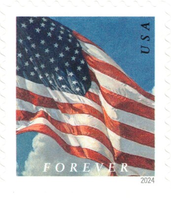 USPS U.S. Flag Forever 100 Postage Stamps (FOREVERFLAG5BK)