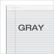 TOPS Prism+ Notepads, 8.5 x 11.75, Wide, Gray, 50 Sheets/Pad, 12 Pads/Pack (TOP63160)