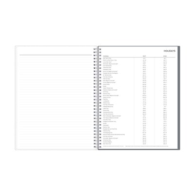 2027 Blue Sky Zenra 8.5" x 11" Calendar Year Monthly Planner, Plastic Cover, Gray (161837)