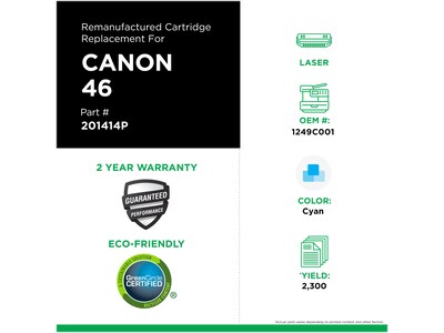 Clover Imaging Group Remanufactured Cyan Standard Yield Toner Cartridge Replacement for Canon 046 (1249C001)