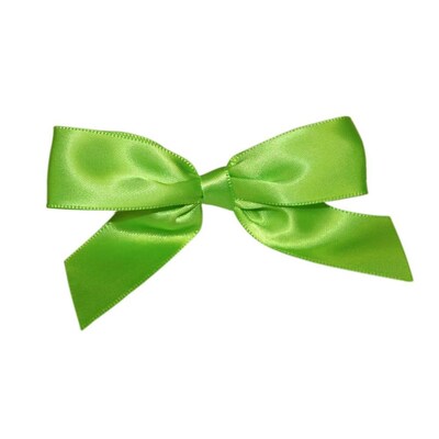 JAM Paper Ribbon Bows, Citrus Green, 100/Pack (52640349214)