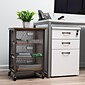 Mind Reader Network Collection 3 Removable Drawers Utility Cart, Black (3TMESHC-BLK)