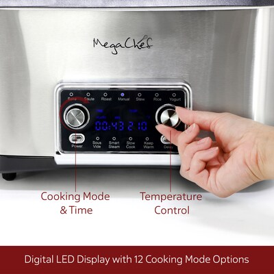 MegaChef 8 Qt Multicooker, Silver (935122913M)