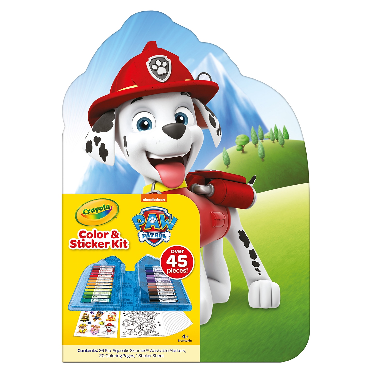 Crayola Paw Patrol Color & Sticker Kit Coloring Book, 20 Pages (BIN041234)