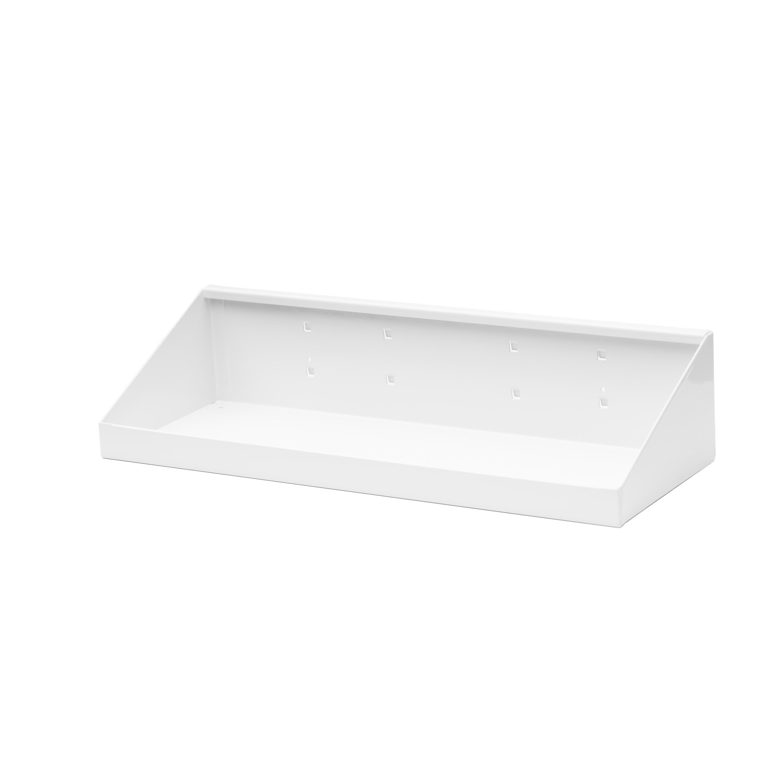 Triton Products LocHook 18 W x 6.5 D White Steel Pegboard Shelf (56186-WHT)