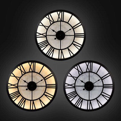 La Crosse Clock 19.7 Edison Analog Quartz Lighted Wall Clock (404-3450B)