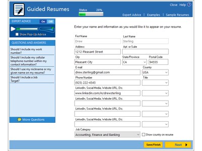 Individual Software ResumeMaker Professional Deluxe 20 for 1 User, Windows, Download (IND945800V059)