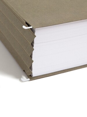 Smead Recycled Hanging File Pocket, 3 1/2" Expansion, Legal Size, Standard Green, 10/Box (64326)