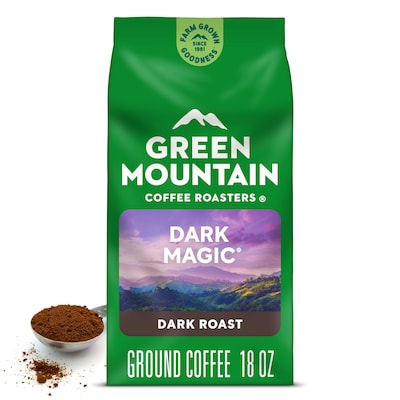 Green Mountain Dark Magic Ground Coffee Packet, Dark Roast, 18 oz. (GMT7134EA)