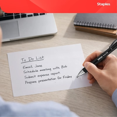 Staples 5" x 8" Index Cards, Blank, White, 500/Pack (TR51005)