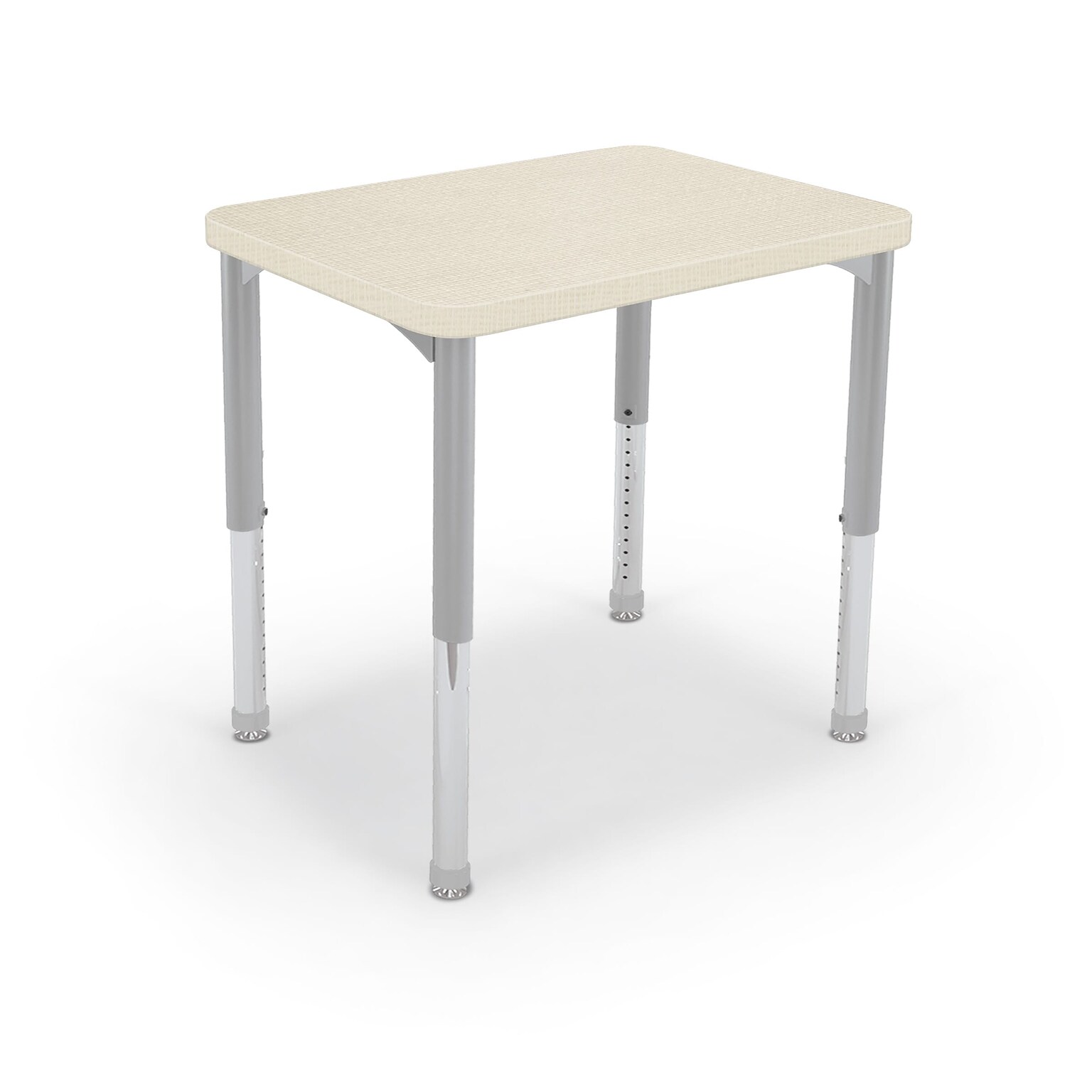 MooreCo Hierarchy Rectangle Desk, 32W x 20D, Neutral Weft/Platinum Base (703673562997)