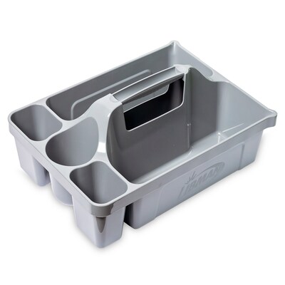 Libman Commercial 6-Compartment Cleaning Caddy, Gray, 6/Carton (1225004)
