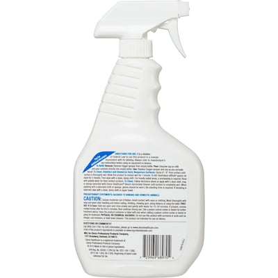 Clorox Healthcare Bleach Germicidal Cleaner Spray, 32 Ounces, 6 Bottles/Case (68970)