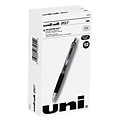 uniball 207 Retractable Gel Pens, Micro Point, 0.5mm, Black Ink, Dozen (61255)