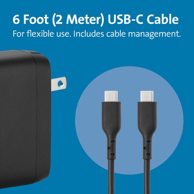 Kensington 100W USB-C GaN Power Adapter, Black (K33821NA)