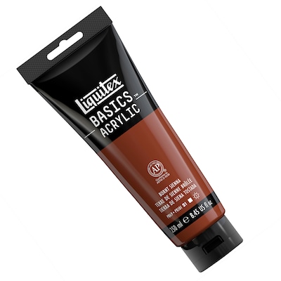 Liquitex BASICS Acrylic Paint Tube, Burnt Sienna, 250 mL (LIQ4385127)