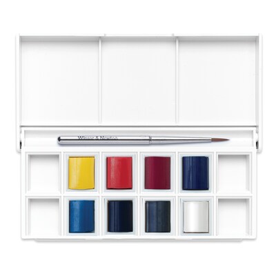 Winsor and Newton Cotman Watercolor Paint Palette, Assorted Colors, 9 Pieces/Set (WNX0390672)