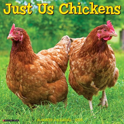 2025 Willow Creek Just Us Chickens 12 x 12 Monthly Wall Calendar (43592)