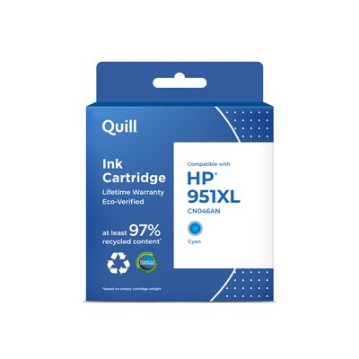 Quill Brand® HP 951 Remanufactured Cyan Ink Cartridge, High Yield (CN046AN#140)