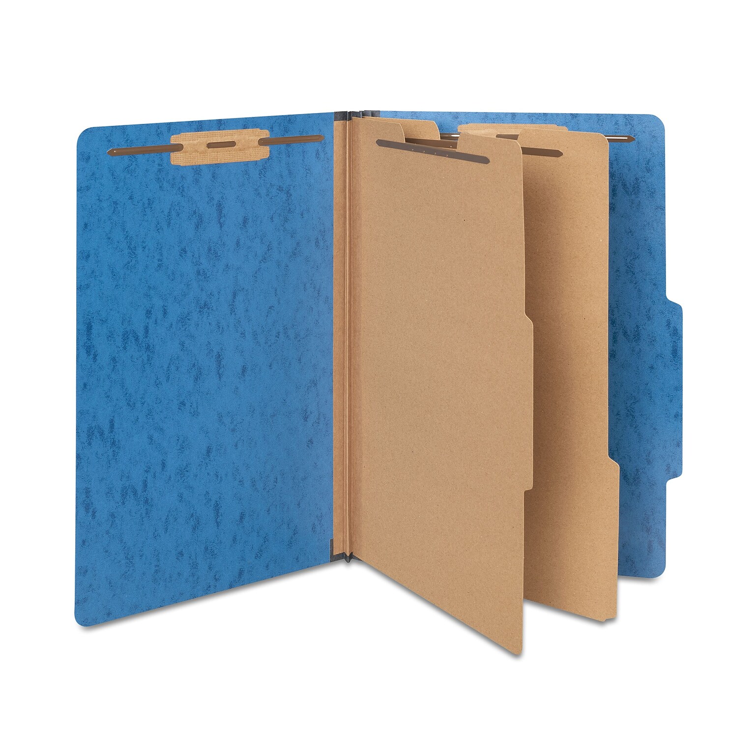 Staples Moisture Resistant Classification Folder, 2-Dividers, 2.5 Expansion, Legal Size, Dark Blue, 10/Box (ST614642-CC)