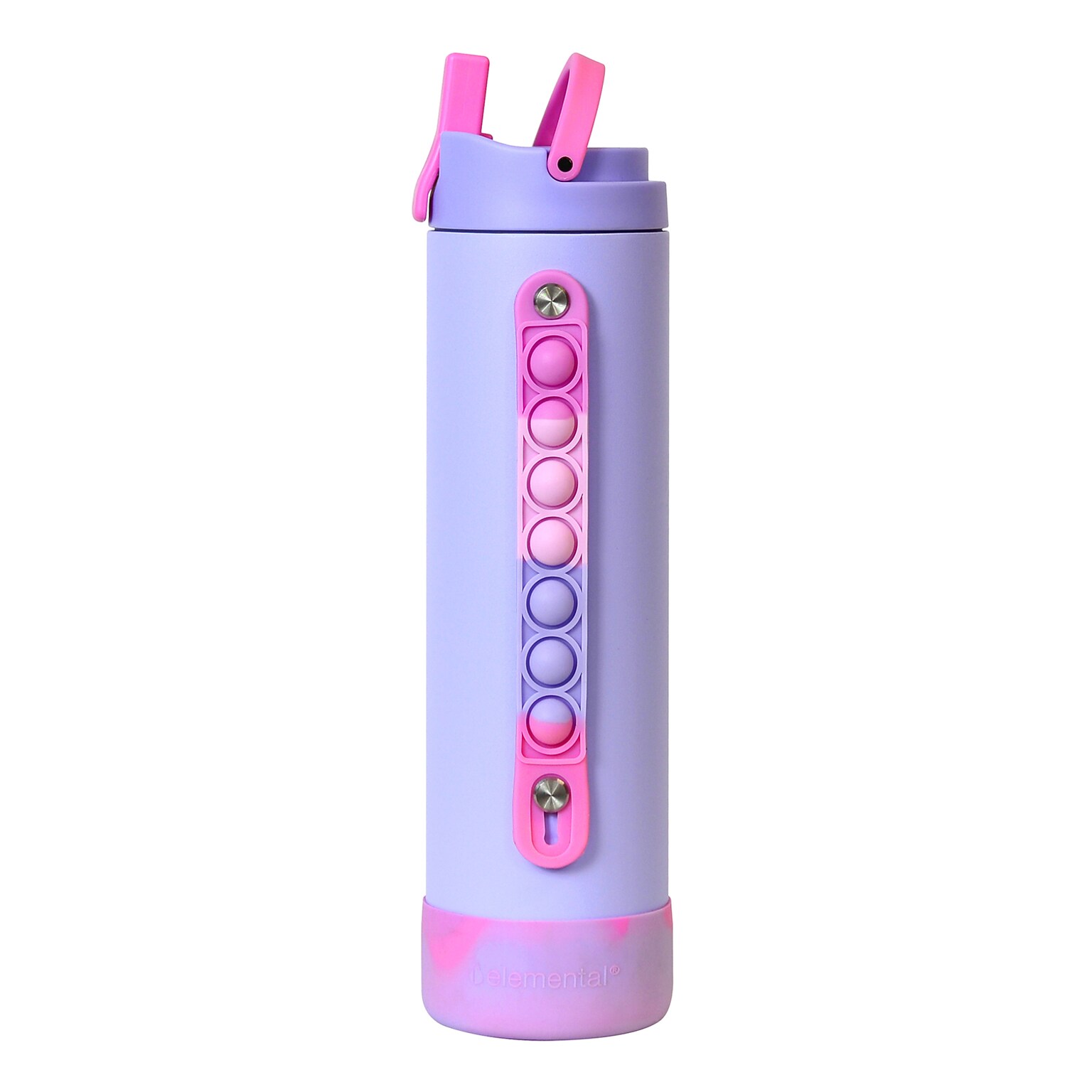 Elemental Iconic Pop Stainless Steel Triple Wall Insulated Water Bottle, 20 oz., Lilac Tie Dye (EMLEB20LCTD33P)