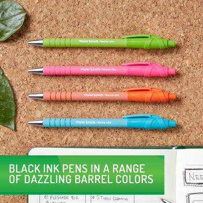 Paper Mate FlexGrip Ultra Retractable Ballpoint Pen, Medium Point, 1.0mm, Black Ink, 4/Pack (2202864)