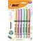 BIC Brite Liner Stick Highlighter with Grip, Chisel Tip, Assorted Pastel Colors, 6/Pack (GBLDP61-AST