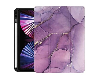 SaharaCase Marble Series Folio Case for Apple iPad Pro 11 (2nd, 3rd, and 4th Gen 2020-2022), Purple Marble (TB00012)