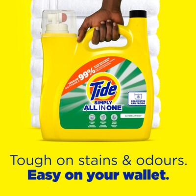 Tide Simply Liquid Laundry Detergent, Daybreak Fresh, 117 oz, 89 Loads (12079)