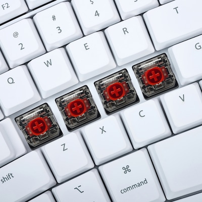 Kinesis mWave Mechanical Keyboard Wireless Ergonomic Mechanical Keyboard for Mac, Quiet Linear Switch, White (KB150M-LIN)