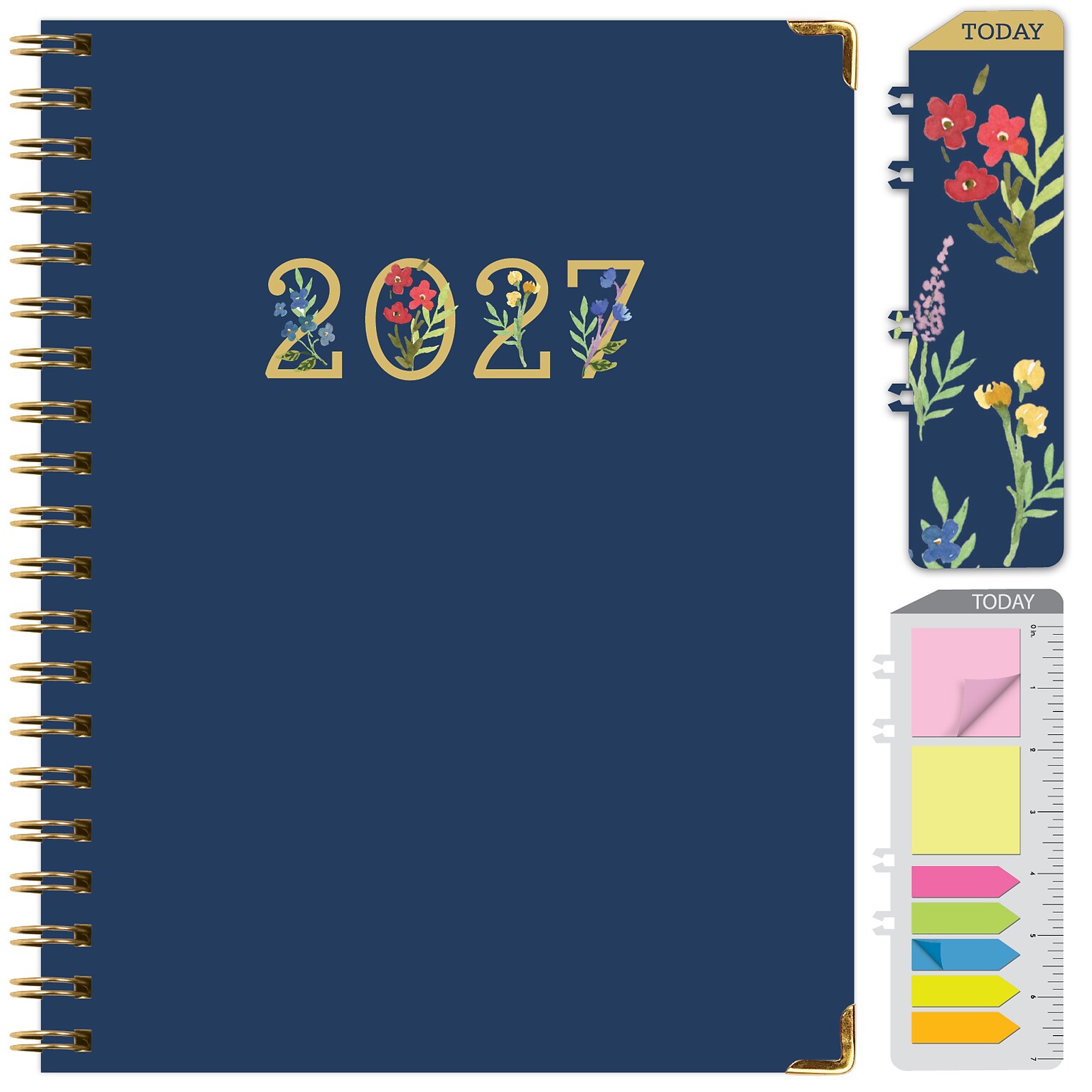 2027 Excello Brands 9 x 11 Weekly & Monthly Standard Planner, Paperboard Cover, Navy (FSHN-CY27-8511-85)