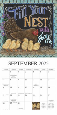 2025 Hopper Studios Bless This Nest 12" x 12" Monthly Wall Calendar (9781773728124)