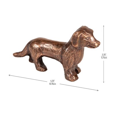 Mind Reader Dachshund Figurine, Antique Brass (DOGDEC-BRZ)
