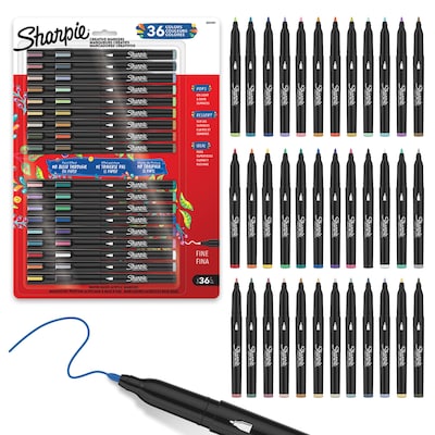 Sharpie Creative Markers Variety Pack, Water-Based Acrylic Paint Markers, Brush Tip, Assorted, 36/Pack (2221927)