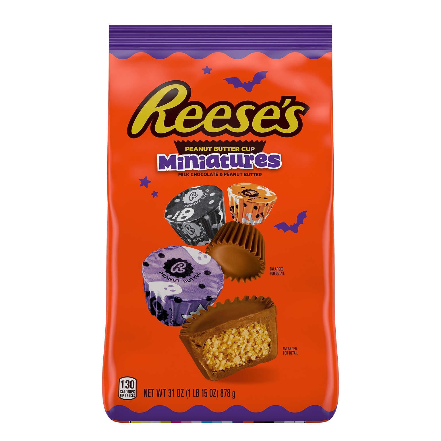 Reeses Miniatures Peanut Butter Milk Chocolate Cups, 31 oz. (HEC45065)