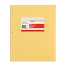 Staples 3-Hole Punched 2-Pocket Plastic Portfolio Folder, Yellow (ST52805-CC)