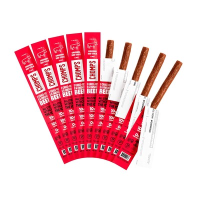 Chomps Original Beef Jerky Snack Sticks 10- Pack