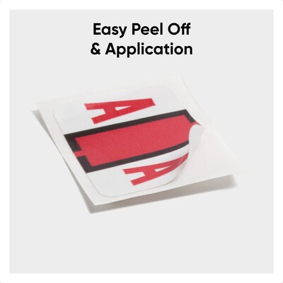 Smead BCCR Color Coded Alphabetic Labels, 1" x 1.25", Red, 500/Roll (67071)